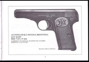 Automatická pistole Browning Model1910/12 ráže 7,65 x 9mm