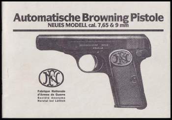 Automatická pistole Browning Model1910/12 ráže 7,65 x 9mm