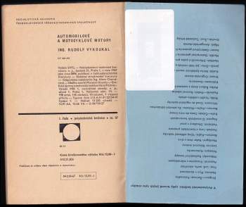 Rudolf Vykoukal: Automobilové a motocyklové motory