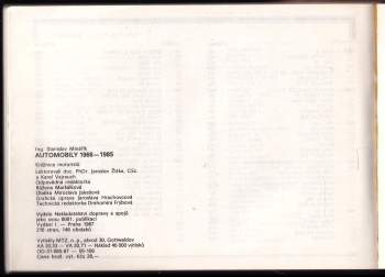 Stanislav Minářík: Automobily 1966-1985