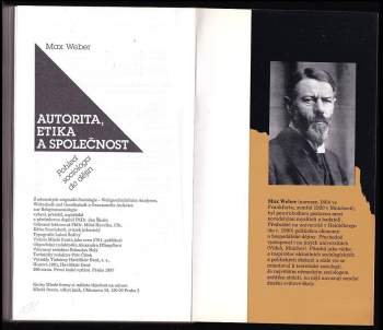 Max Weber: Autorita, etika a společnost