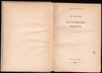 Karel Knap: Autorské právo