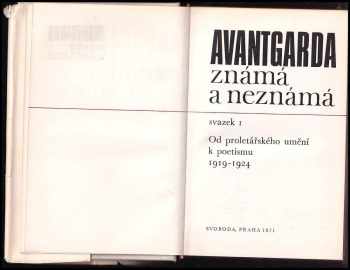 Avantgarda známá a neznámá. KOMPLET 1-3