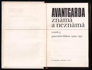 Avantgarda známá a neznámá
