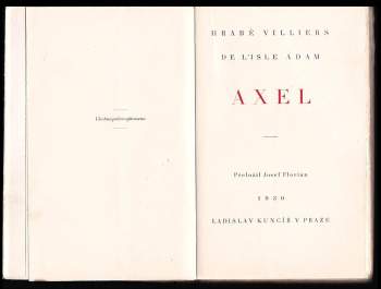 Auguste De Villiers De L'Isle-Adam: Axel