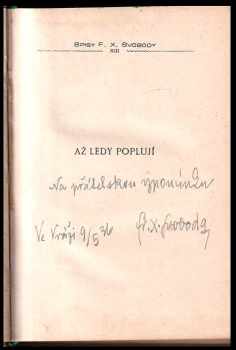 F. X Svoboda: Až ledy poplují