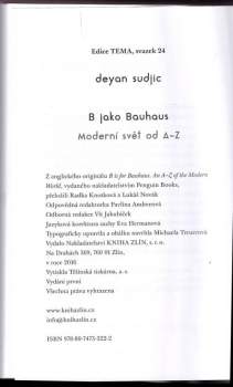 Deyan Sudjic: B jako Bauhaus