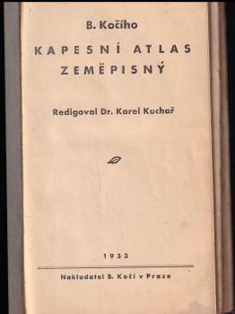 Bedřich Kočí: B. Kočího Kapesní atlas zeměpisný