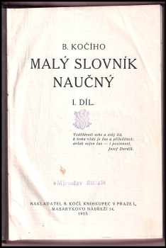 B. Kočího malý slovník naučný