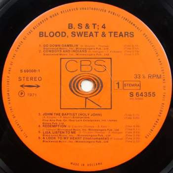Sweat And Tears Blood: B, S & T; 4