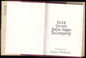 Erik Jakub Groch: Baba Jaga: Žalospevy