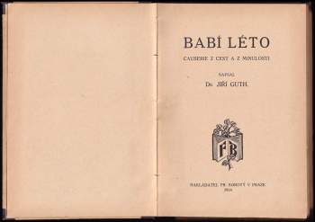 Jiří Stanislav Guth-Jarkovský: Babí léto