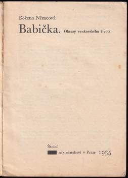 Božena Němcová: Babička
