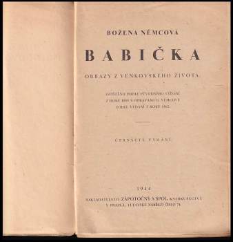 Božena Němcová: Babička