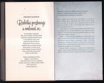 Fredrik Backman: Babička pozdravuje a omlouvá se