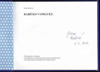 Jiřina Máchová: Babičko, vyprávěj!