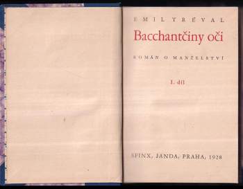 Emil Tréval: Bacchantčiny oči