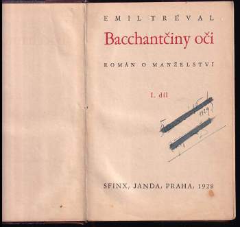 Emil Tréval: Bacchantčiny oči