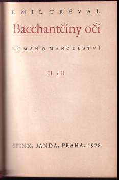Emil Tréval: Bacchantčiny oči