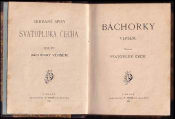 Svatopluk Čech: Báchorky veršem