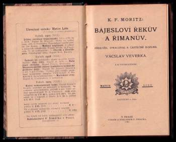 K. F. Moritz: Bájesloví Řekův a Římanův