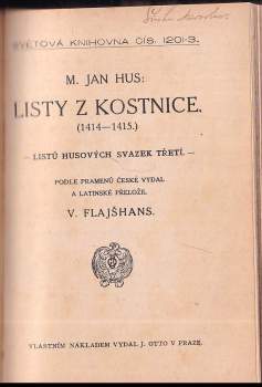 František Palacký: Bájesloví slovanské + Idea státu rakouského + Listy z Kostnice + Amor a Psyche