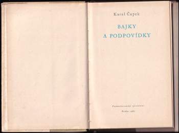 Karel Čapek: Bajky a podpovídky