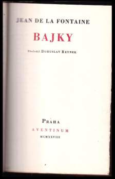 Jean de La Fontaine: Bajky