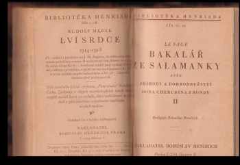 Alain-René Lesage: Bakalář ze Salamanky, aneb, Příhody a dobrodružství Dona Cherubína z Rondy I.,II.