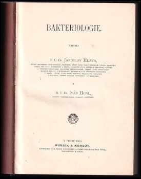 Jaroslav Hlava: Bakteriologie