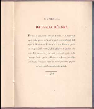Jan Neruda: Balada dětská