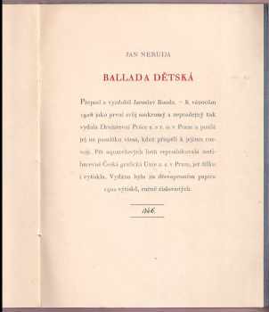 Jan Neruda: Ballada dětská