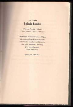 Jan Neruda: Balada horská