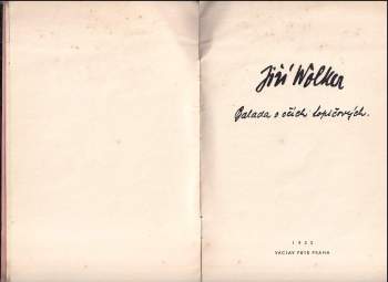 Jiří Wolker: Balada o očích topičových