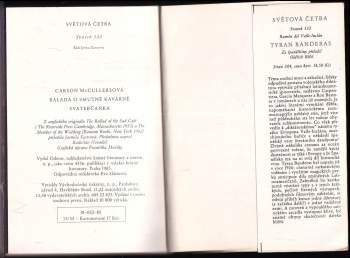 Carson McCullers: Balada o smutné kavárně ; Svatebčanka