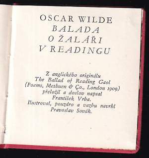 Oscar Wilde: Balada o žaláři v Readingu