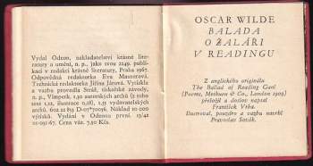 Oscar Wilde: Balada o žaláři v Readingu