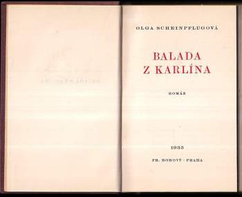 Olga Scheinpflugová: Balada z Karlína