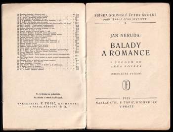 Jan Neruda: Balady a romance