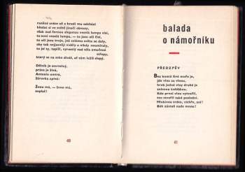 Jiří Wolker: Balady