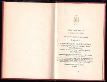 Johann Wolfgang von Goethe: Balady