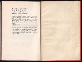 Oskar Wöhrle: Baldamus a jeho dobrodružný život