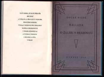 Oscar Wilde: Ballada o žaláři v Readingu