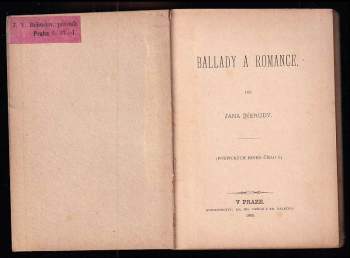 Jan Neruda: Ballady a romance