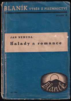 Ballady a romance - Jan Neruda (1936, Kvasnička a Hampl) - ID: 2010053