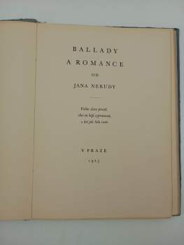 Jan Neruda: Ballady a romance od Jana Nerudy