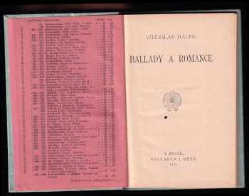 Vítězslav Hálek: Ballady a romance