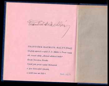 František Rachlík: Balty (Úterý), čili, Kobaltické pohádky, které vypravuje dědeček Hermelín Hranostaj Barabínský