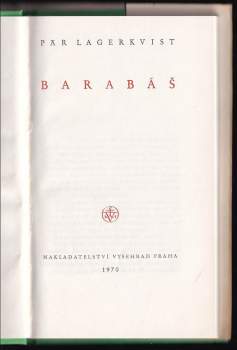 Pär Lagerkvist: Barabáš