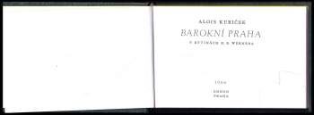 Alois Kubíček: Barokní Praha v rytinách B.B. Wernera